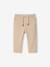 Lined Twill Trousers for Baby Boys beige+Dark Blue+GREEN MEDIUM SOLID+pecan nut - vertbaudet enfant 