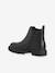 Zip-up synthetic ankle boots for girls black - vertbaudet enfant 