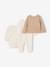 Lot de 3 pièces naissance beige chiné - vertbaudet enfant 
