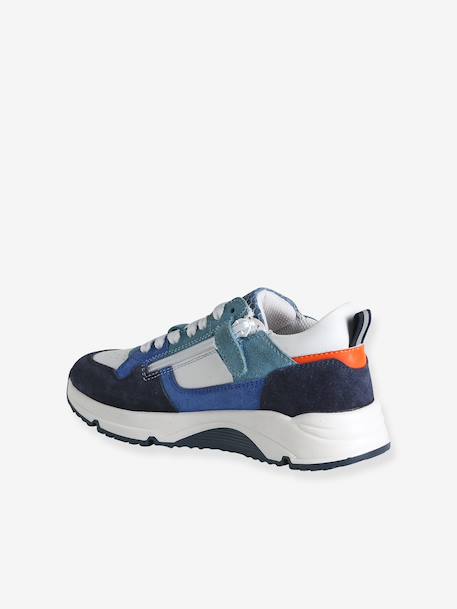Basket enfant garçon cuir lacets marine - vertbaudet enfant 
