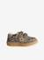 Baskets enfant fille cuir à scratchs beige+marron+vieux rose - vertbaudet enfant 