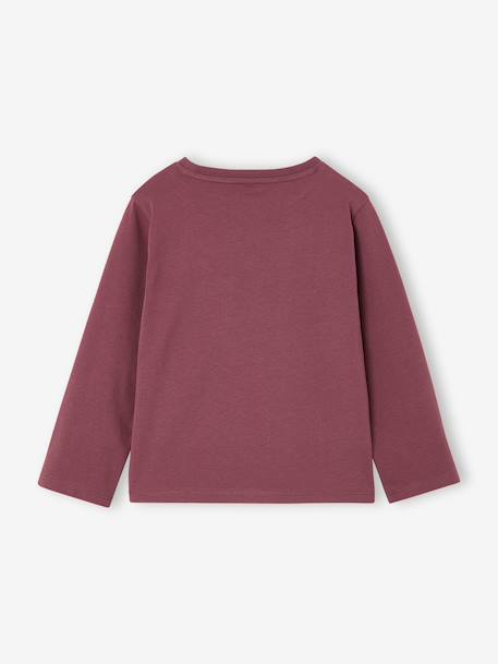 Long-sleeved T-shirt for girls mauve+plum - vertbaudet enfant 