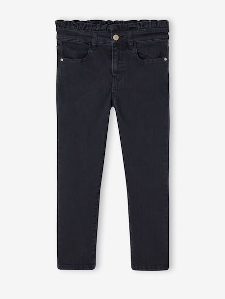 Slim trousers for girls ink blue+mauve - vertbaudet enfant 