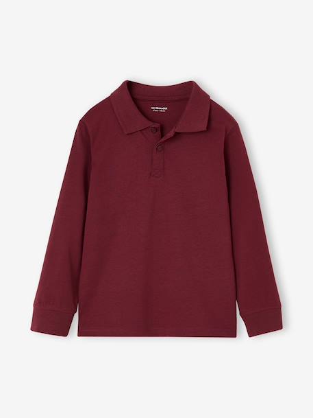 Pack of 2 Long-Sleeved Polo Shirts for Boys green+navy blue - vertbaudet enfant 