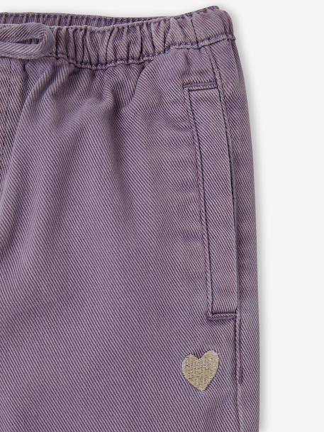 Wide-leg trousers for girls mauve+purple clover - vertbaudet enfant 
