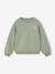 Basics Sweatshirt with Motif for Girls anthracite+coral+peony pink+purple clover+sage+vanilla+violet - vertbaudet enfant 