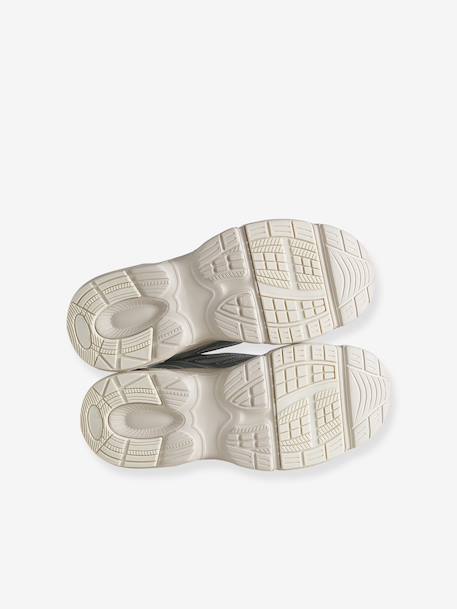 Touch-fastening textile trainers for girls silver - vertbaudet enfant 
