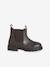 Leather elasticated boots for boys dark brown - vertbaudet enfant 