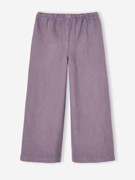 Wide-leg trousers for girls mauve+purple clover - vertbaudet enfant 