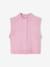 Sleeveless knitted cardigan with front button for girls lilac+vanilla - vertbaudet enfant 