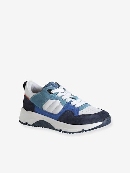 Basket enfant garçon cuir lacets marine - vertbaudet enfant 