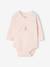 Lot de 2 bodies naissance manches longues cappuccino+rose pâle+vert sauge - vertbaudet enfant 