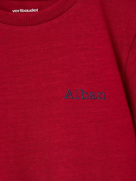 T-shirt garçon personnalisable manches courtes aubergine+blanc+BLEU+jaune pâle+mangue+rouge+sauge - vertbaudet enfant 