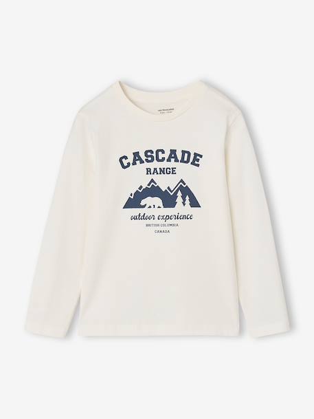 Pack of 3 long-sleeved T-shirts for boys caramel+lilac+rust+sage green - vertbaudet enfant 