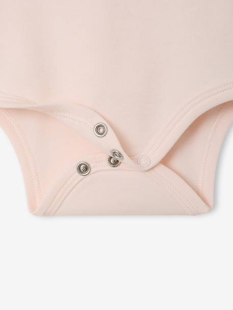 Pack of 2 long-sleeved newborn bodysuits cappuccino+pale pink+sage green - vertbaudet enfant 
