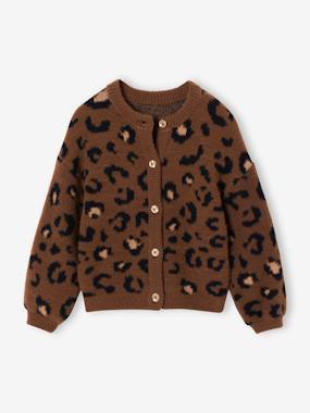 Fille-Gilet fille motif maille mousseuse