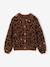 Gilet fille motif maille mousseuse chocolat+écru+marron+vert - vertbaudet enfant 