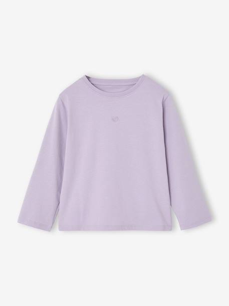 Long-sleeved T-shirt for girls mauve+plum - vertbaudet enfant 