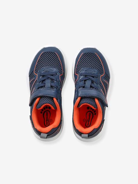 Textile trainers with touch-fastening strap for boys navy blue - vertbaudet enfant 