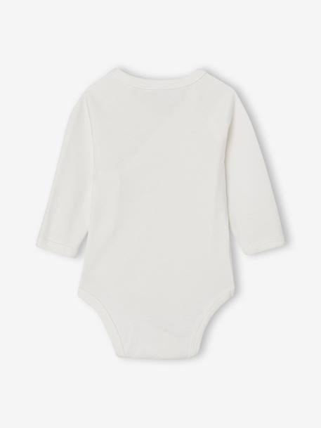 Pack of 5 long-sleeved bodysuits for newborn girls ecru - vertbaudet enfant 