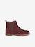 Leather Boots with Elastic, for Girls bordeaux red+camel+gold+navy blue - vertbaudet enfant 