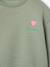 Sweat fille motif imprimé anthracite+corail+pivoine+sauge+vanille+violet+violine - vertbaudet enfant 