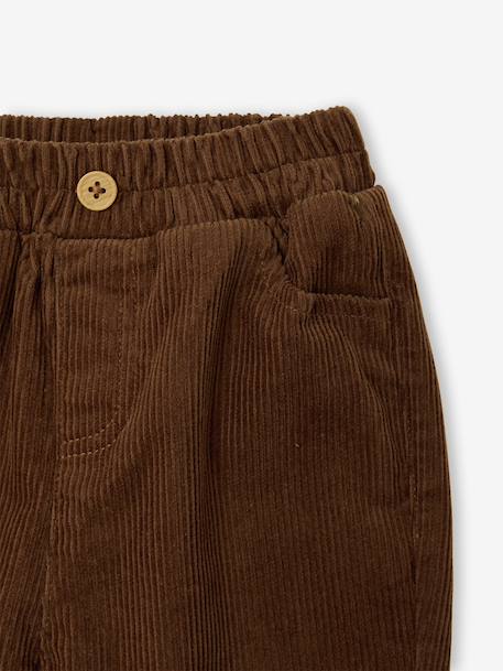 Pantalon bébé en velours côtelé bleu grisé+brown+caramel+lichen - vertbaudet enfant 
