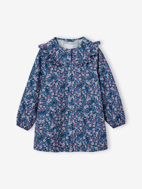 Customisable smock for girls deep blue - vertbaudet enfant 