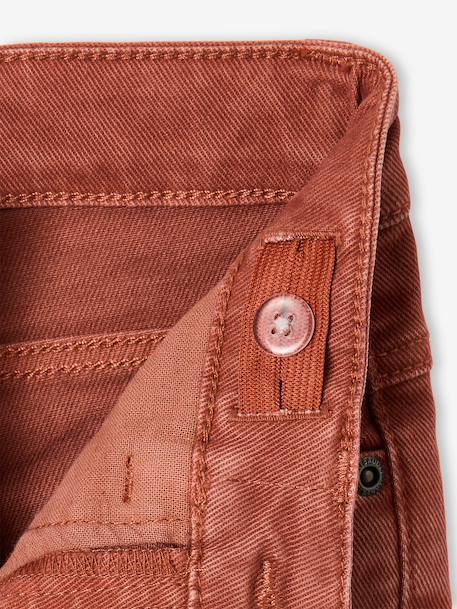 NARROW Hip, MorphologiK Slim Leg Coloured Trousers, for Boys beige+black+clay beige+emerald green+night blue+petrol blue+rust+tomato red - vertbaudet enfant 