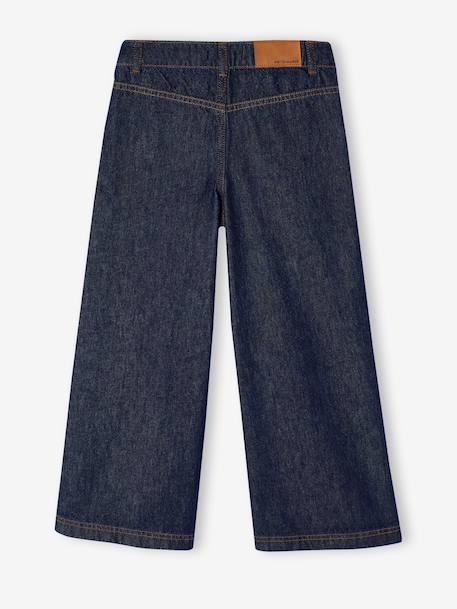 Wide-leg jeans for girls brut denim+medium blue - vertbaudet enfant 