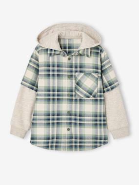 -2-in-1 Two Fabric Shirt for Boys