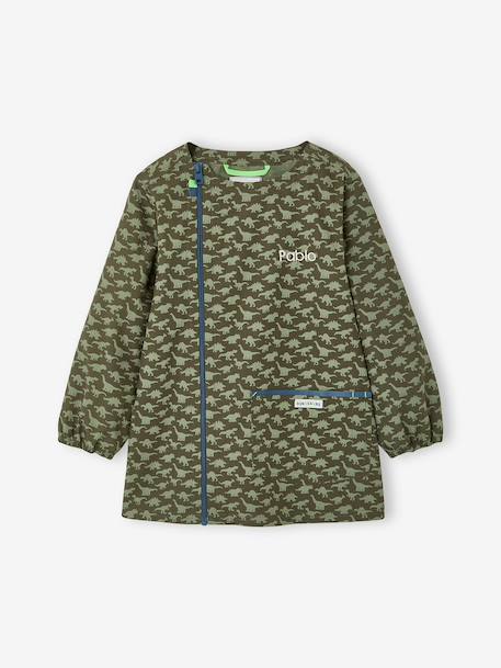 Side-zip school apron for boys khaki - vertbaudet enfant 