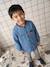 customisable school smock for boys denim blue - vertbaudet enfant 