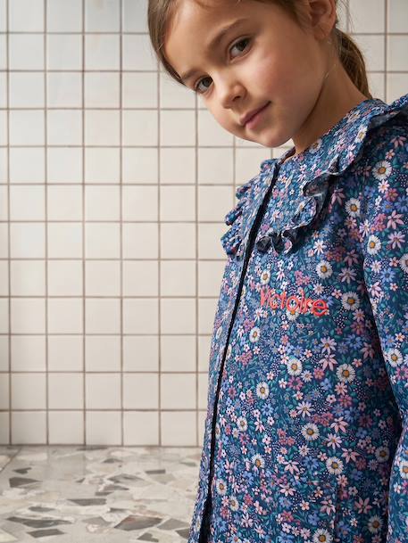 Customisable smock for girls deep blue - vertbaudet enfant 