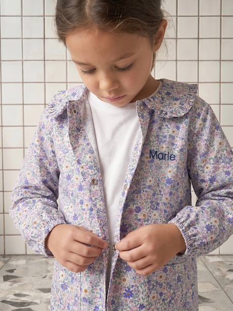 customisable pinafore apron for girls soft lilac - vertbaudet enfant 