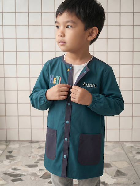 Personalised boy's apron dark green - vertbaudet enfant 