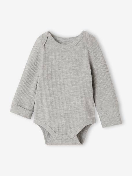 Pack of 3 long-sleeved bodysuits for baby caramel - vertbaudet enfant 