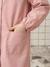 customisable snap-fastening school apron for girls rosy - vertbaudet enfant 