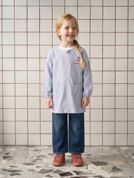customisable smock for girls blue - vertbaudet enfant 
