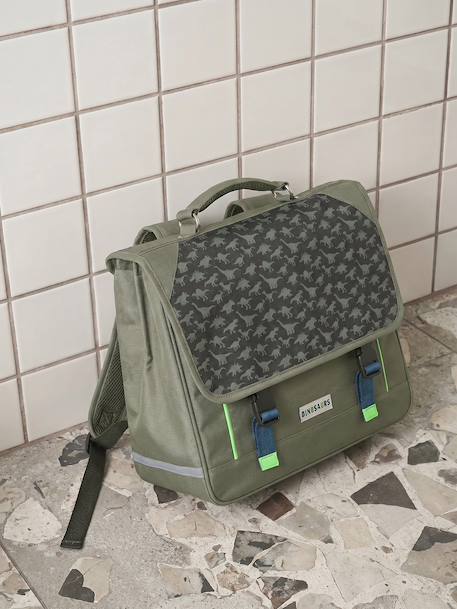 Customisable school bag for boys khaki - vertbaudet enfant 