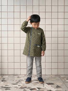 -Side-zip school smock for boys
