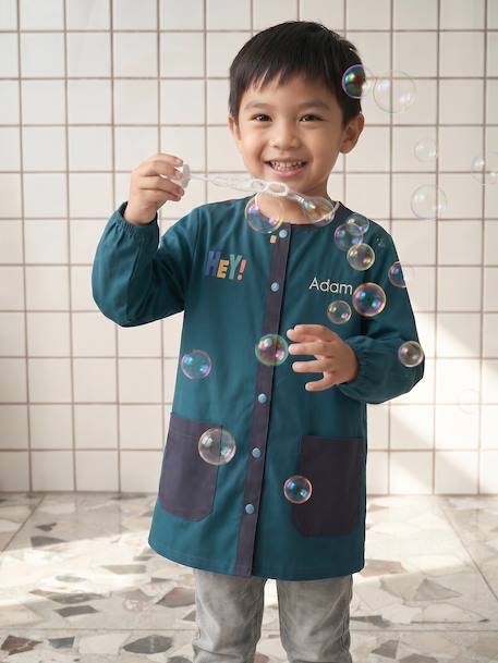 Tablier garçon personnalisable vert foncé - vertbaudet enfant 