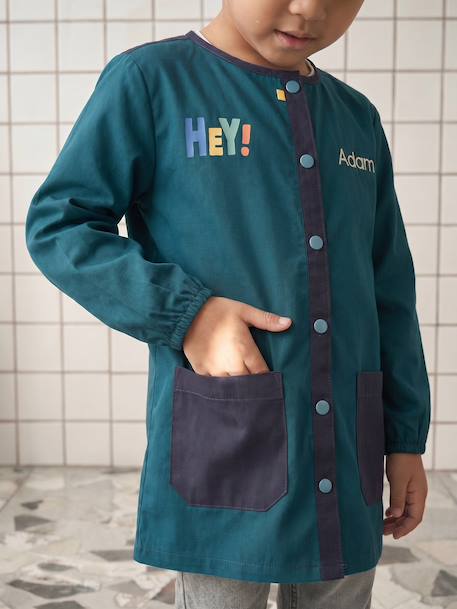 Personalised boy's apron dark green - vertbaudet enfant 