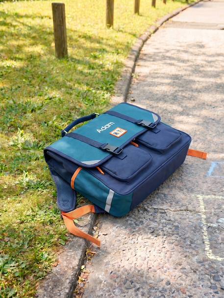Cartable garçon personnalisable vert foncé - vertbaudet enfant 