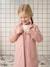customisable snap-fastening school apron for girls rosy - vertbaudet enfant 