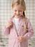Customisable buttoned school smock for girls candy pink - vertbaudet enfant 