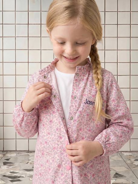 Tablier fille pressionné personnalisable rose dragée - vertbaudet enfant 