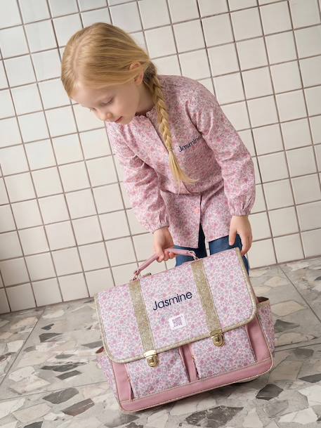 Cartable fille personnalisable rose dragée - vertbaudet enfant 