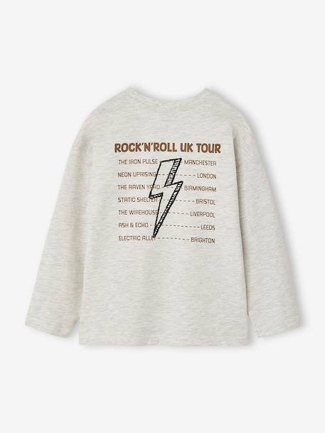 Long-sleeved T-shirt for boys marl white - vertbaudet enfant 