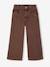 Wide-leg trousers in girls' colours chocolate+green+grey blue+mustard+plum+rose - vertbaudet enfant 